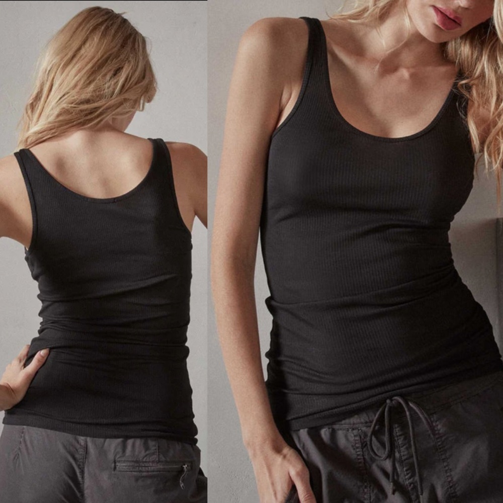 JAMES PERSE Black Daily Ribbed Tank Top Size 4 XL - Picture 2 of 11